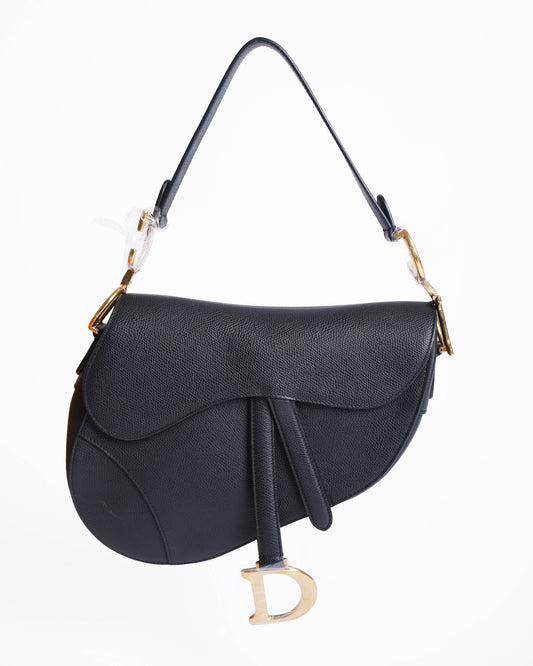 Christian Dior Saddle Bag In Black