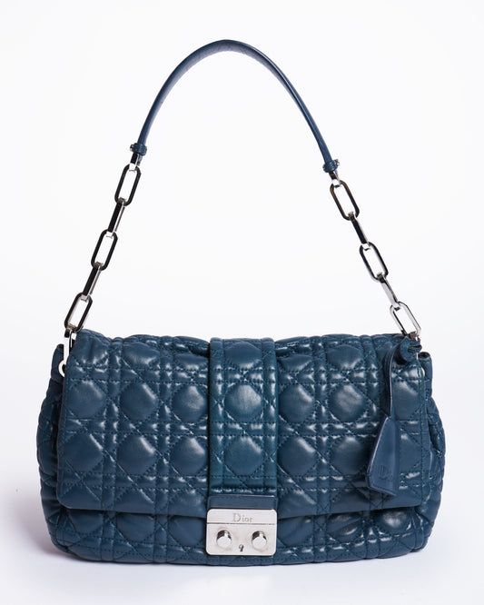 Christian Dior Lambskin Cannage New Lock Flap Shoulder Bag