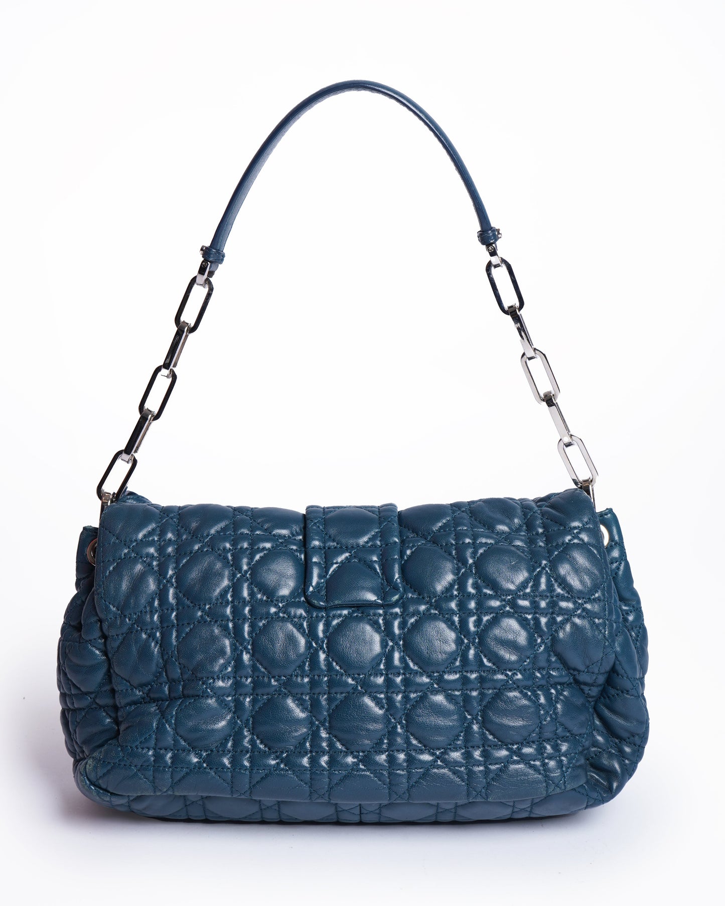 Christian Dior Lambskin Cannage New Lock Flap Shoulder Bag