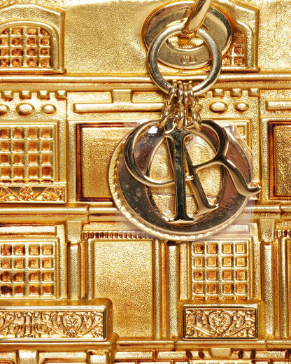 New Christian Dior Lady Dior Art Limited Edition Gold Handbag