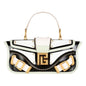 Balmain Blaze Mint Green Leather Baguette Top Handle Crossbody Bag