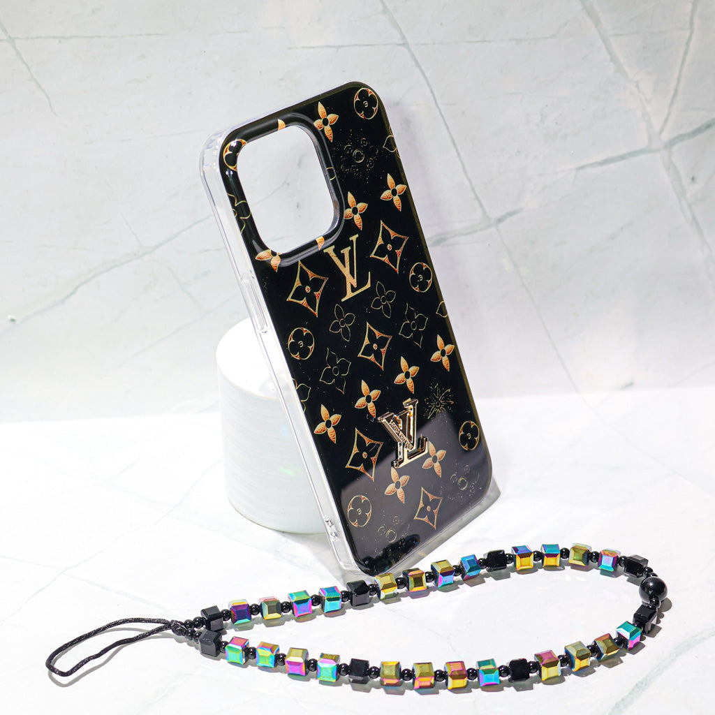 Lv Black Iphone Case Golden Monogram / 18 Pro / 18 Pro Max