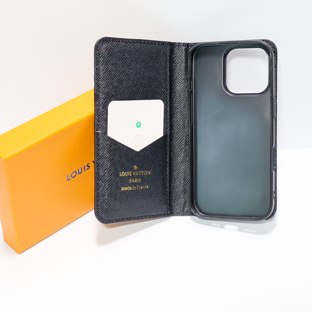 Black LV Wallet Phone Case 1216 Pro Max Plus