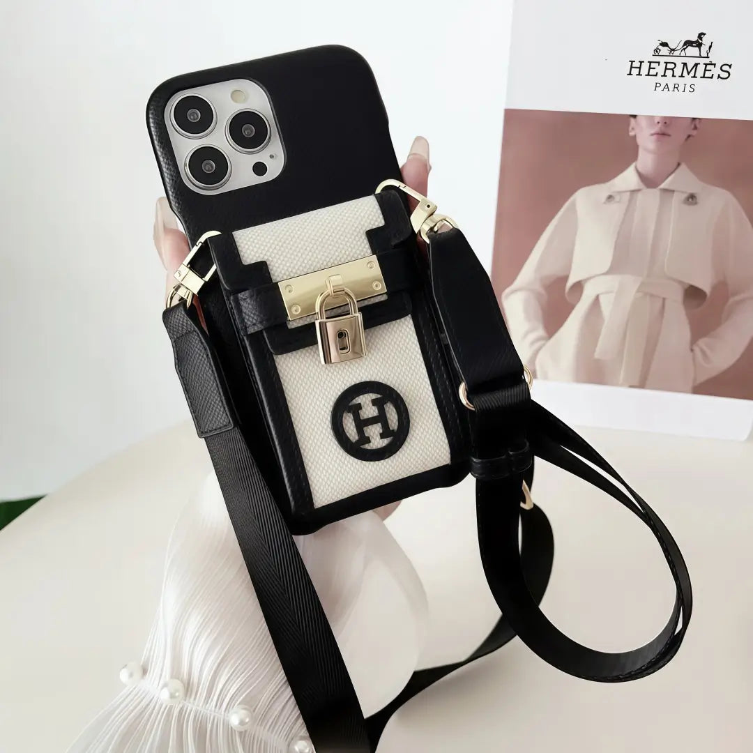 H iPhone Case with cardholder