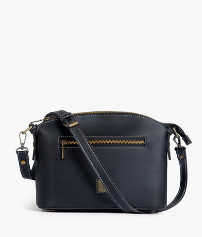 Black dome cross-body bag