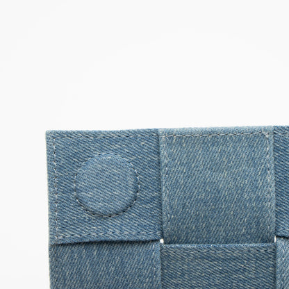Bottega Veneta Denim Intrecciato Cassette Crossbody (SHF-bjvGME)