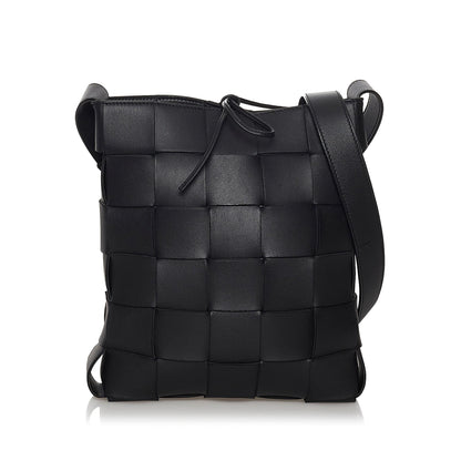 Bottega Veneta Intrecciato Cassette Leather Crossbody Bag (MLB-30630)