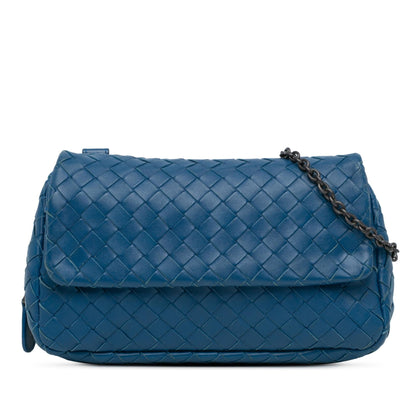 Bottega Veneta Intrecciato Chain Flap Crossbody (MLB-BqDFcj)