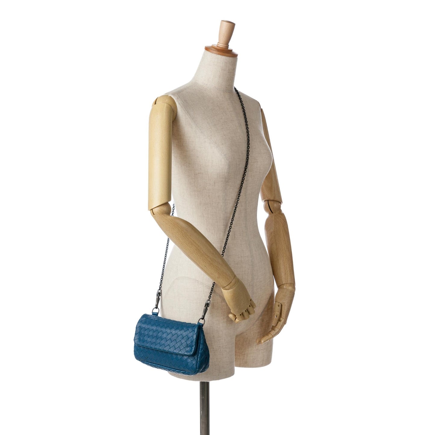 Bottega Veneta Intrecciato Chain Flap Crossbody (MLB-BqDFcj)