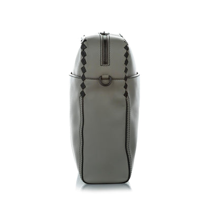 Bottega Veneta Intrecciato Checker Pilot Leather Crossbody Bag (MLB-24609)