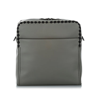 Bottega Veneta Intrecciato Checker Pilot Leather Crossbody Bag (MLB-24609)