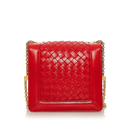 Bottega Veneta Intrecciato Leather Chain Crossbody Bag (MLB-27402)