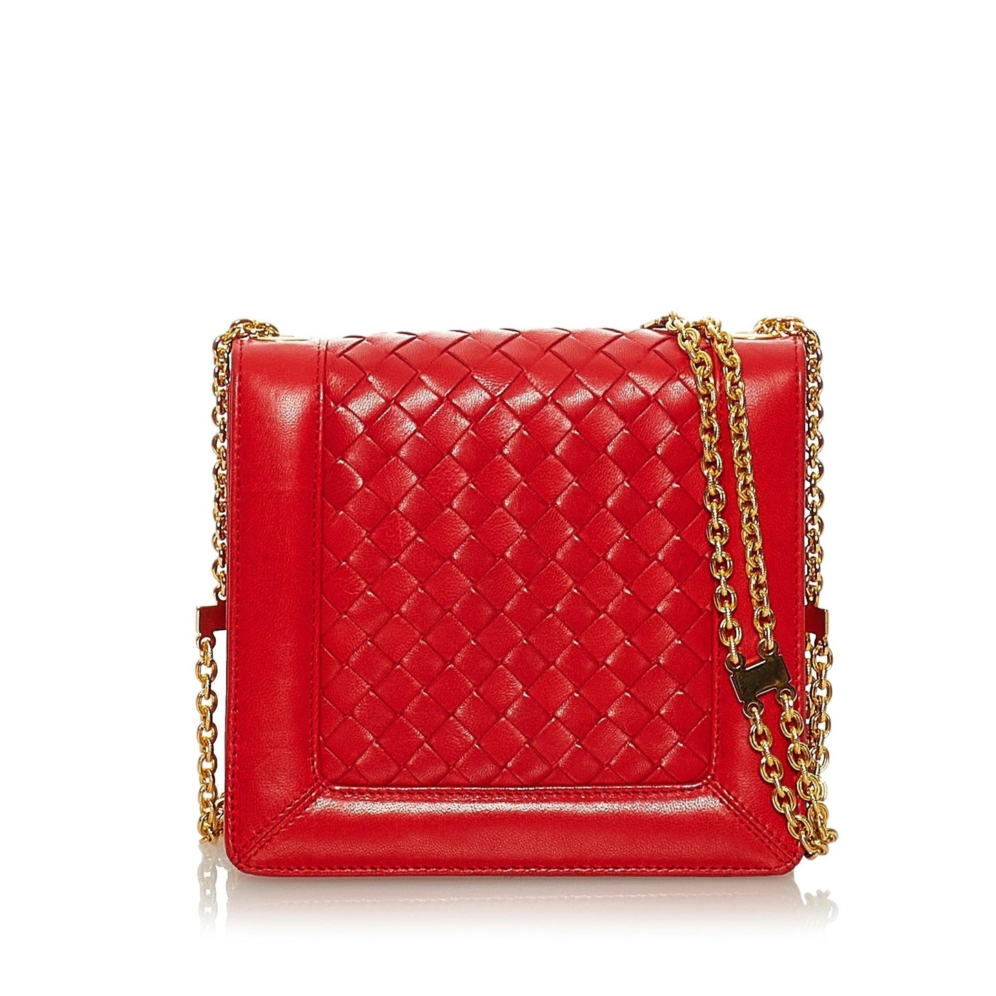 Bottega Veneta Intrecciato Leather Chain Crossbody Bag (MLB-27402)