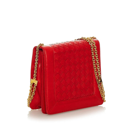 Bottega Veneta Intrecciato Leather Chain Crossbody Bag (MLB-27402)