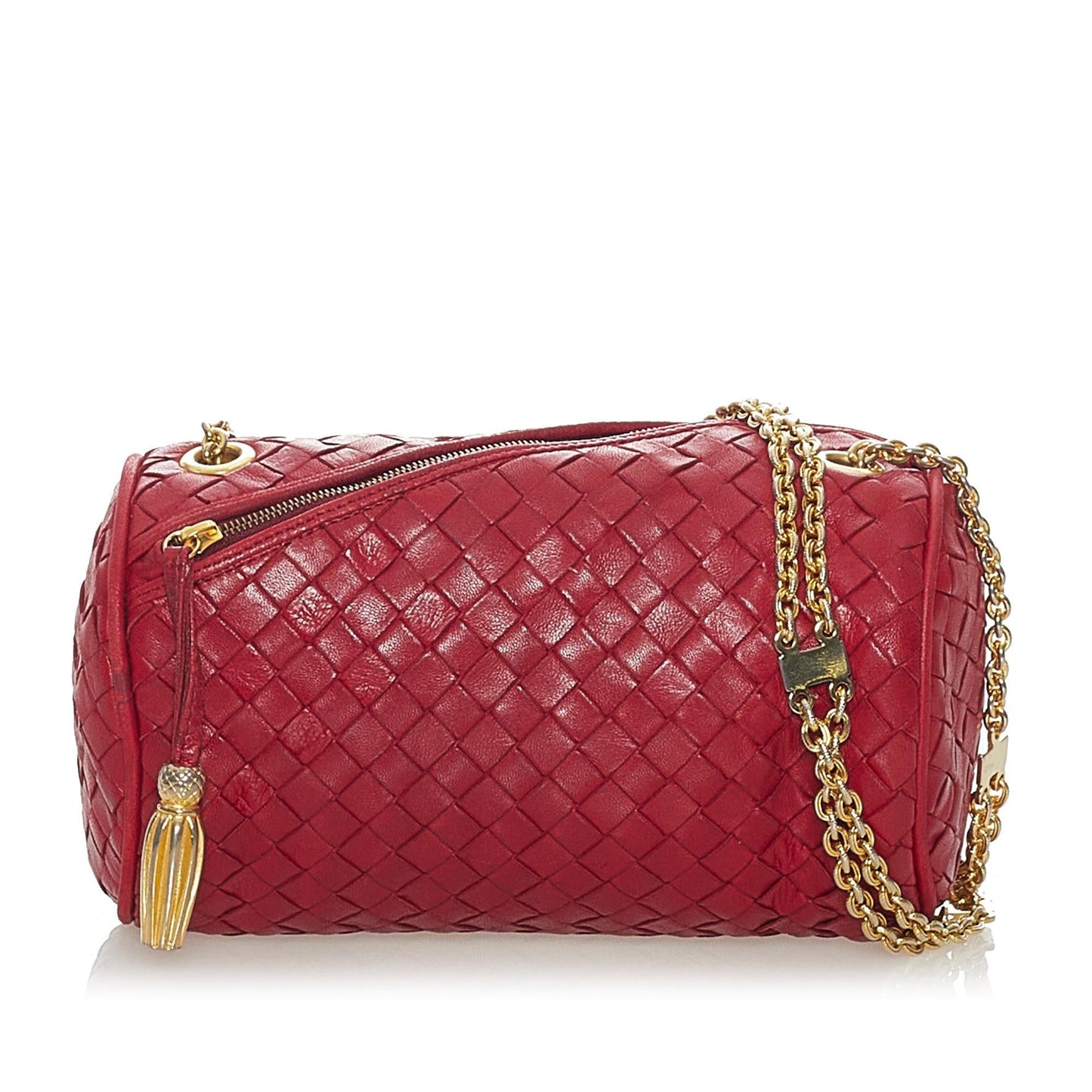 Bottega Veneta Intrecciato Leather Chain Crossbody Bag (MLB-28133)