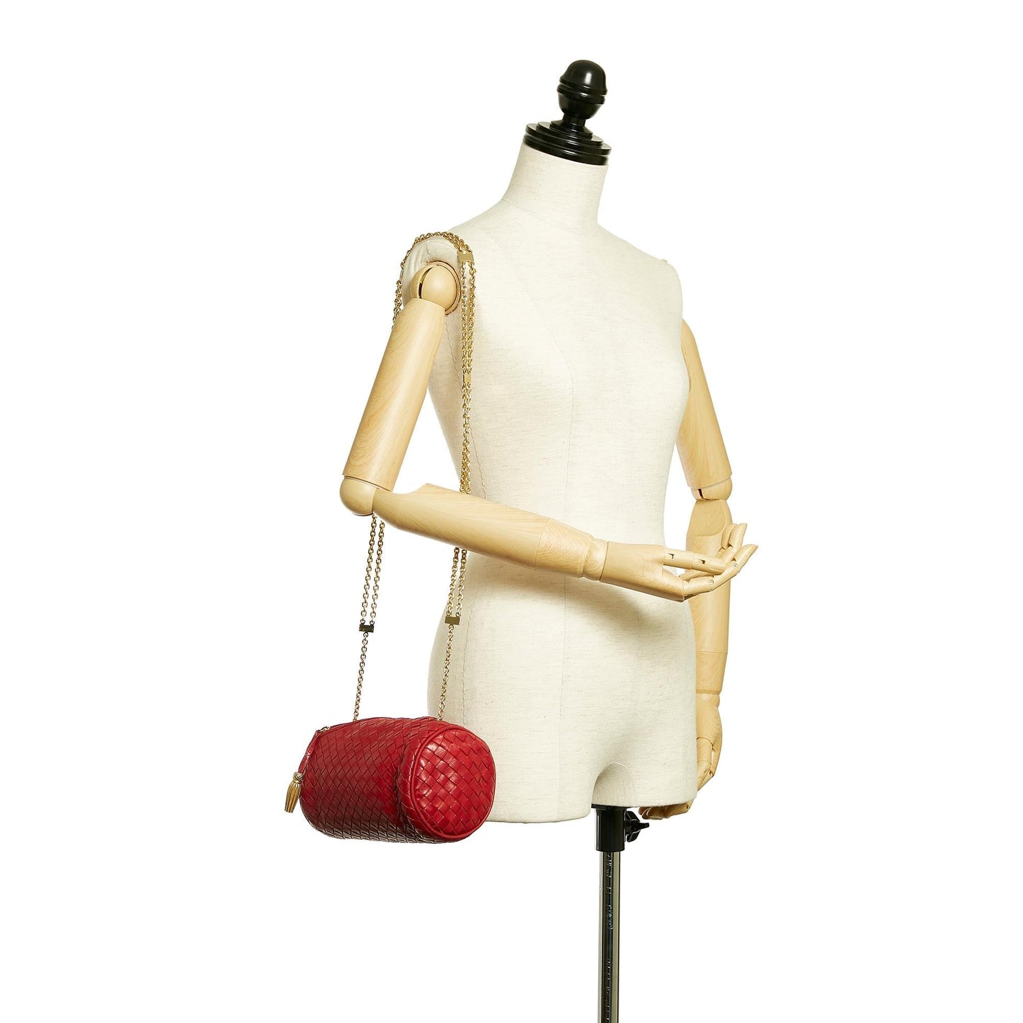 Bottega Veneta Intrecciato Leather Chain Crossbody Bag (MLB-28133)