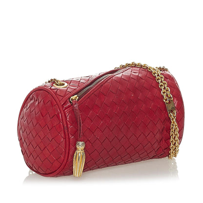 Bottega Veneta Intrecciato Leather Chain Crossbody Bag (MLB-28133)
