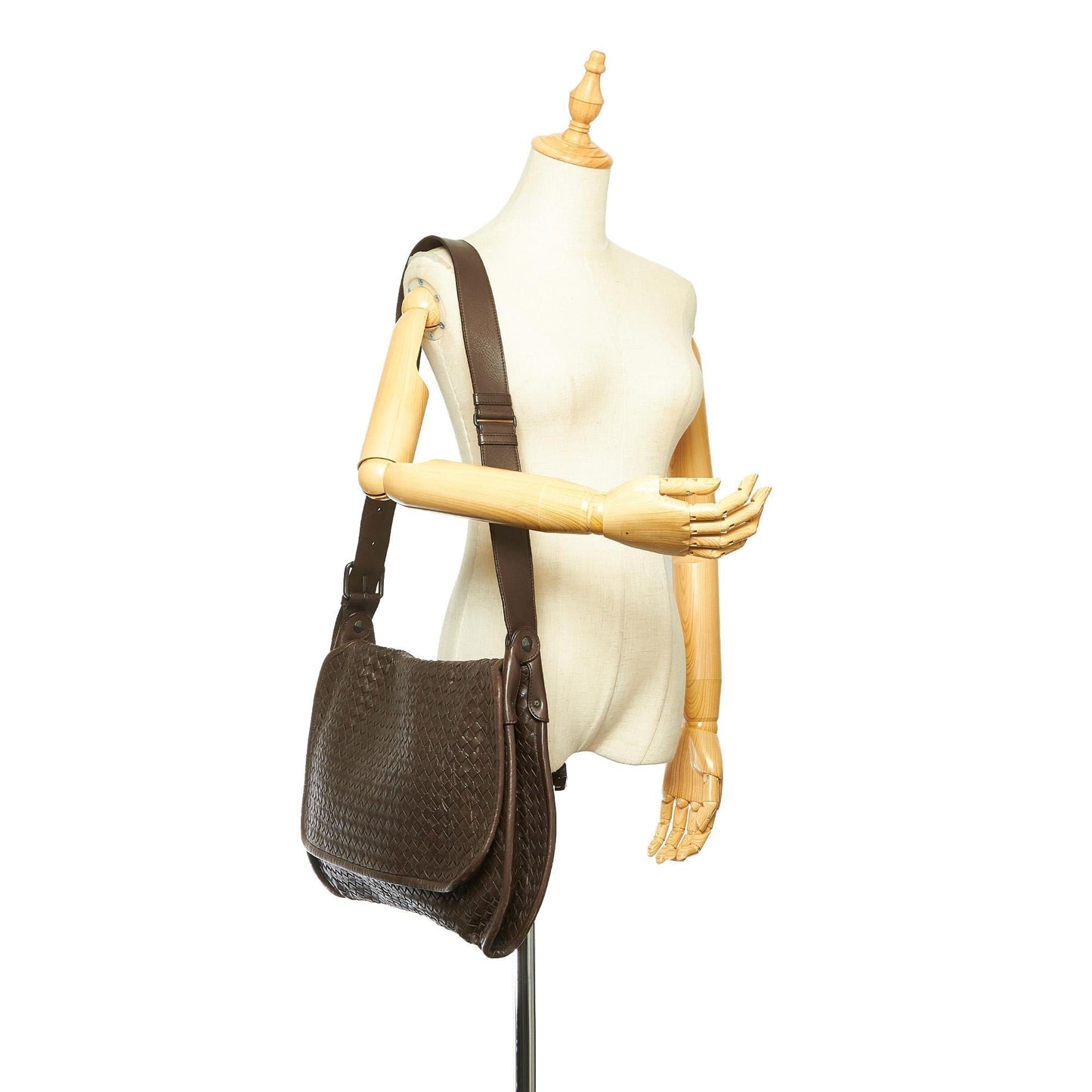 Bottega Veneta Intrecciato Leather Crossbody Bag (MLB-19828)