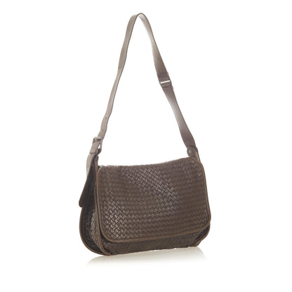 Bottega Veneta Intrecciato Leather Crossbody Bag (MLB-19828)