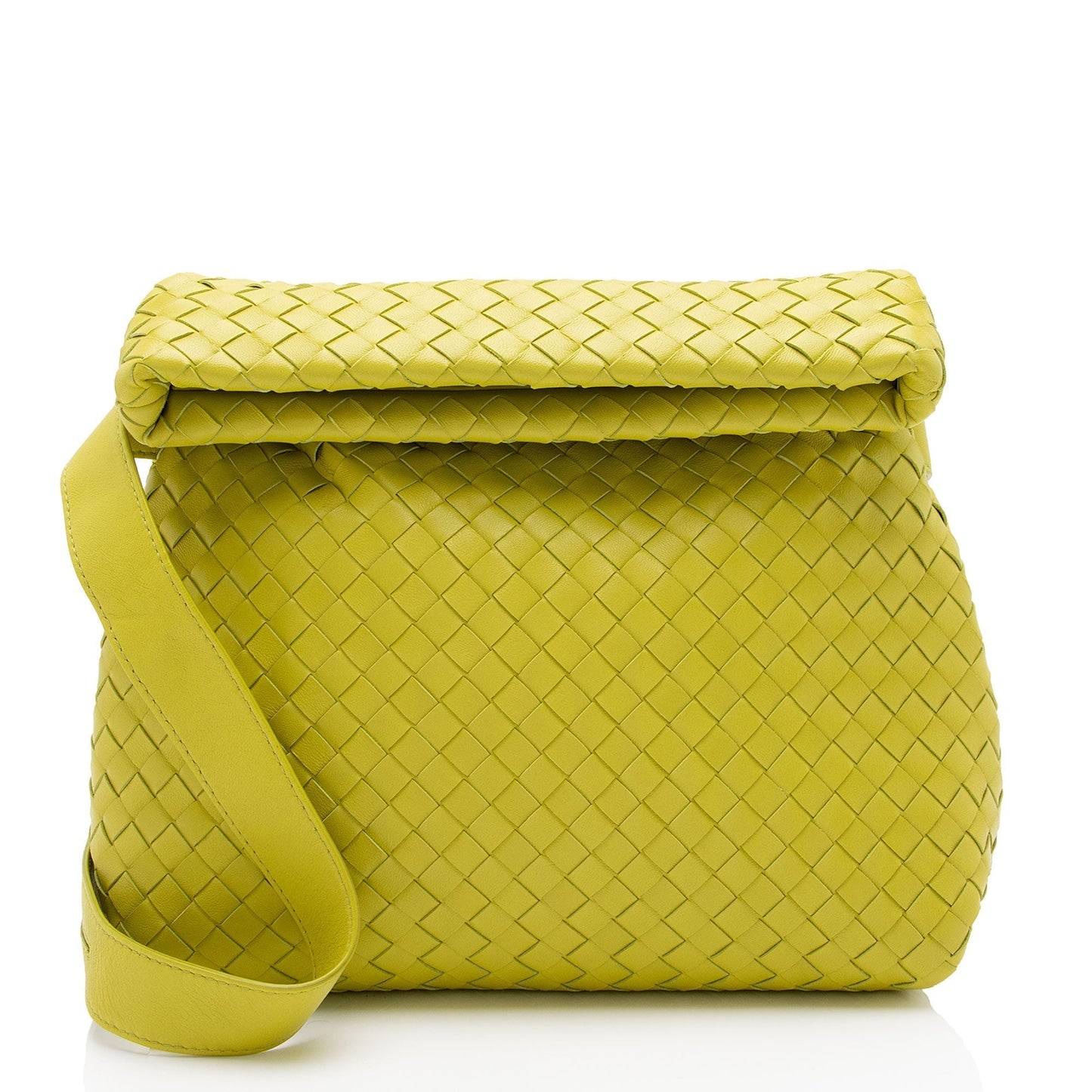 Bottega Veneta Intrecciato Nappa The Fold Crossbody (SHF-FmTNDh)