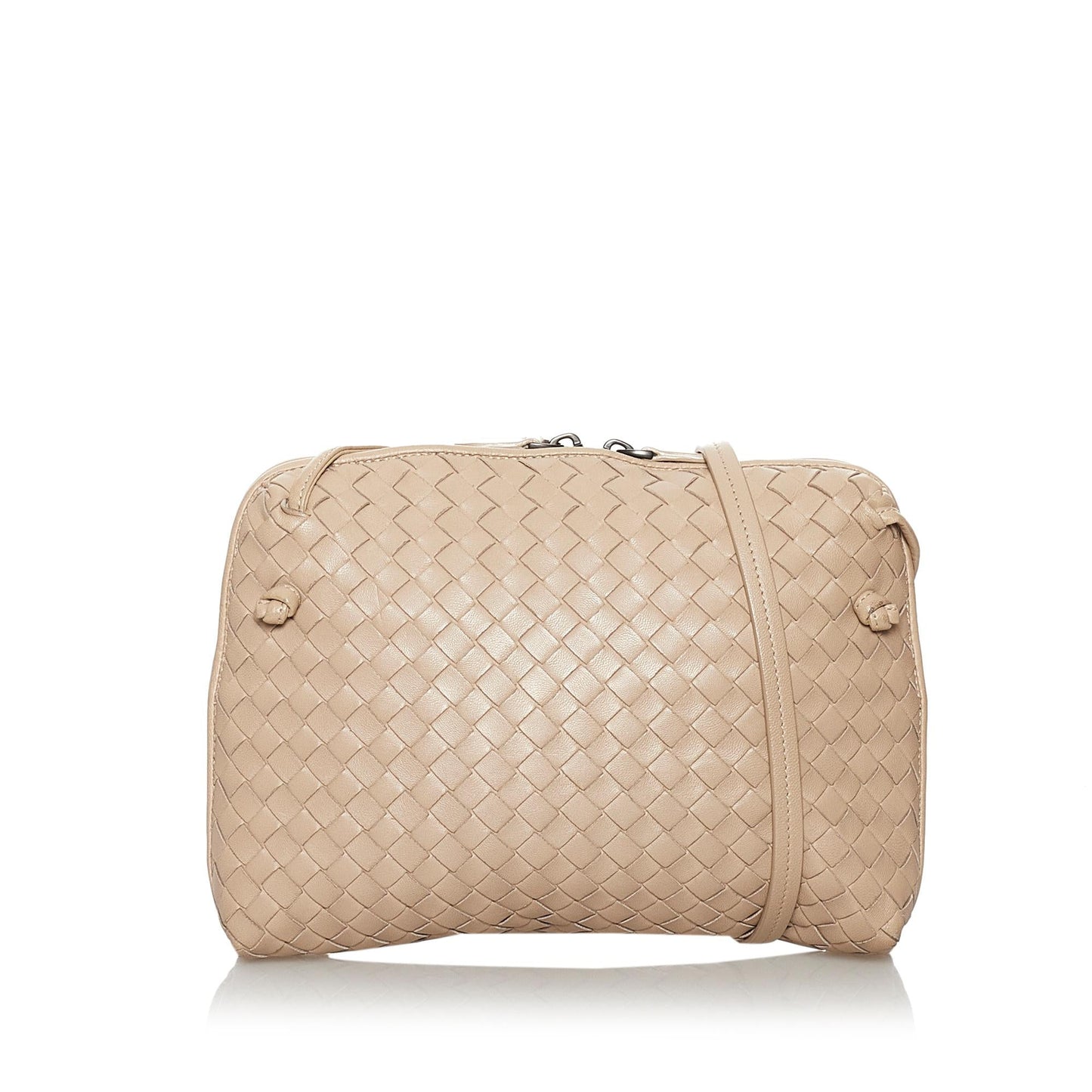 Bottega Veneta Intrecciato Nodini Leather Crossbody Bag (MLB-29701)