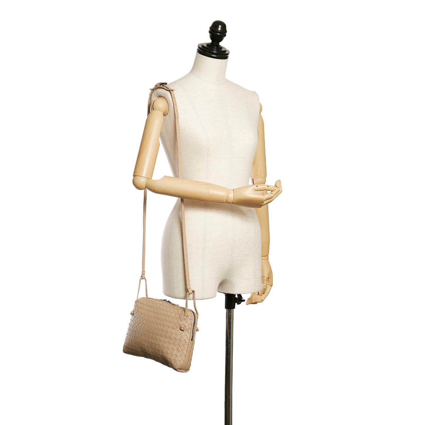 Bottega Veneta Intrecciato Nodini Leather Crossbody Bag (MLB-29701)