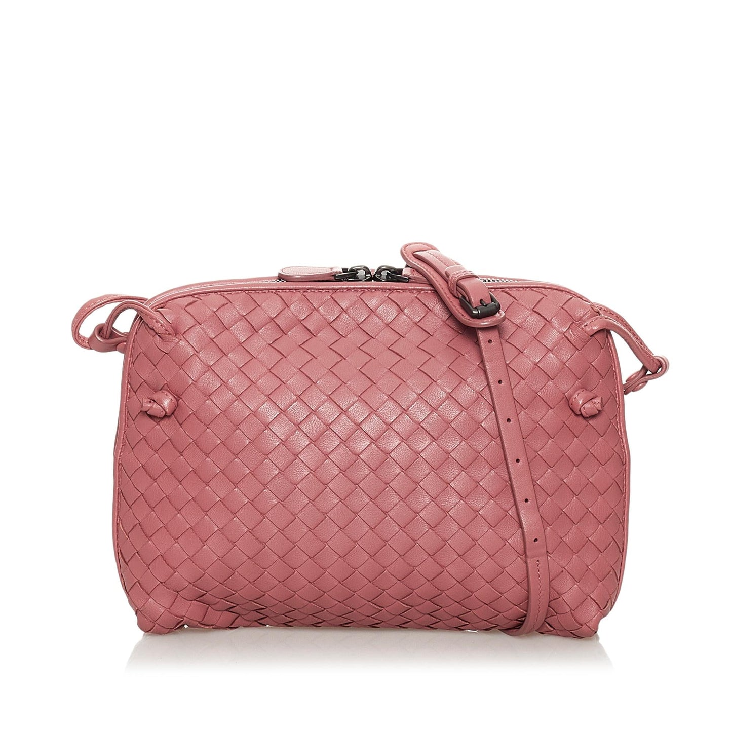 Bottega Veneta Intrecciato Nodini Leather Crossbody Bag (MLB-30074)