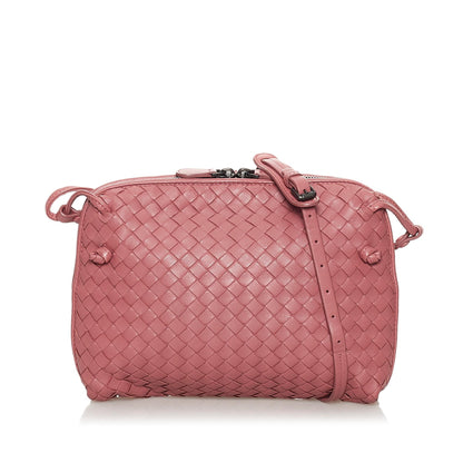 Bottega Veneta Intrecciato Nodini Leather Crossbody Bag (MLB-30074)