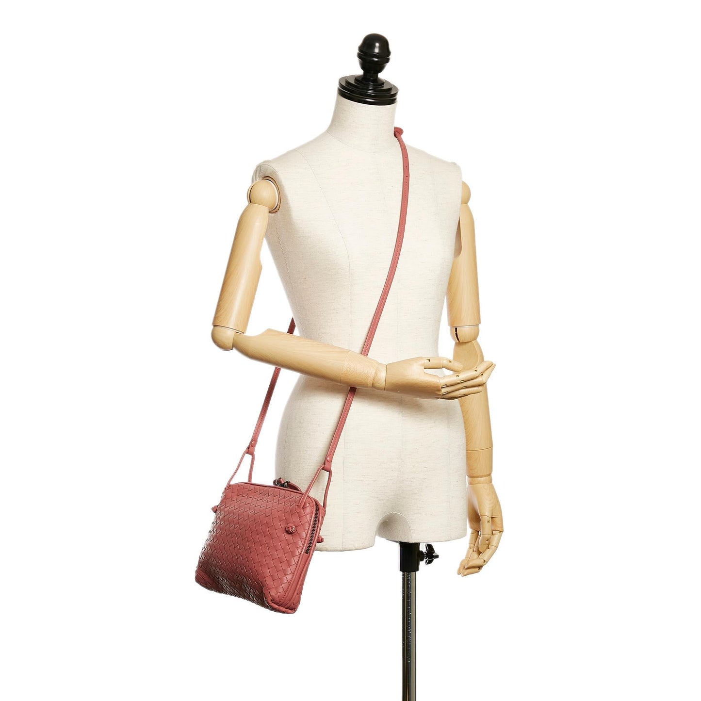 Bottega Veneta Intrecciato Nodini Leather Crossbody Bag (MLB-30074)