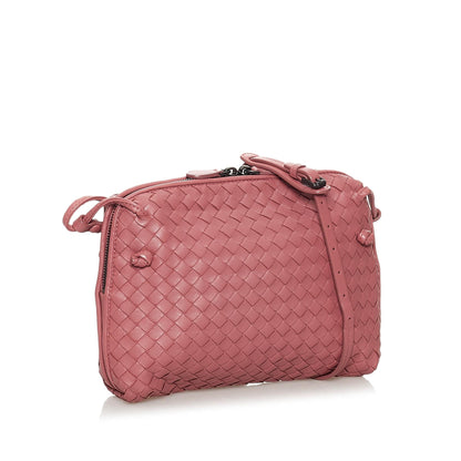 Bottega Veneta Intrecciato Nodini Leather Crossbody Bag (MLB-30074)