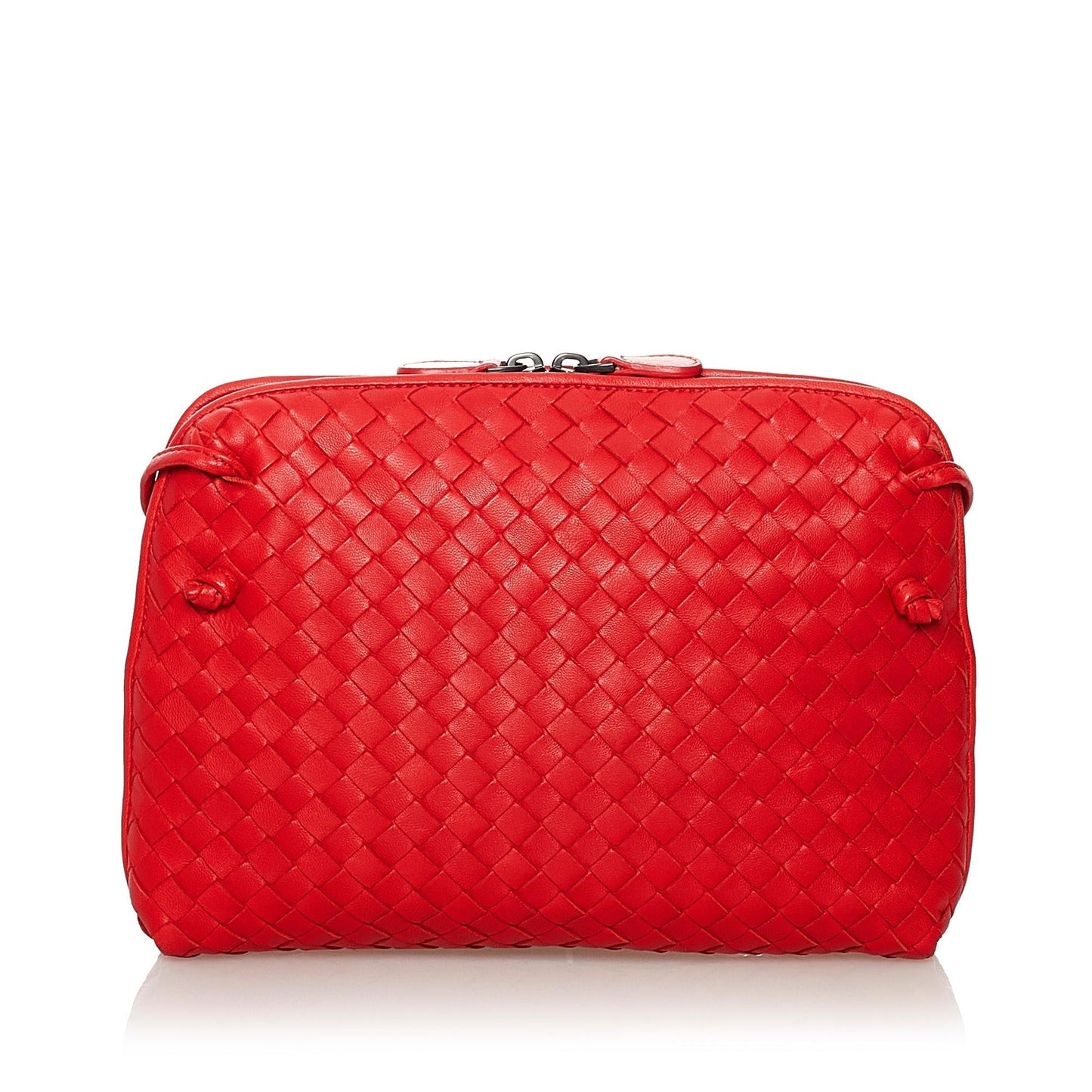 Bottega Veneta Intrecciato Nodini Leather Crossbody Bag (MLB-31417)