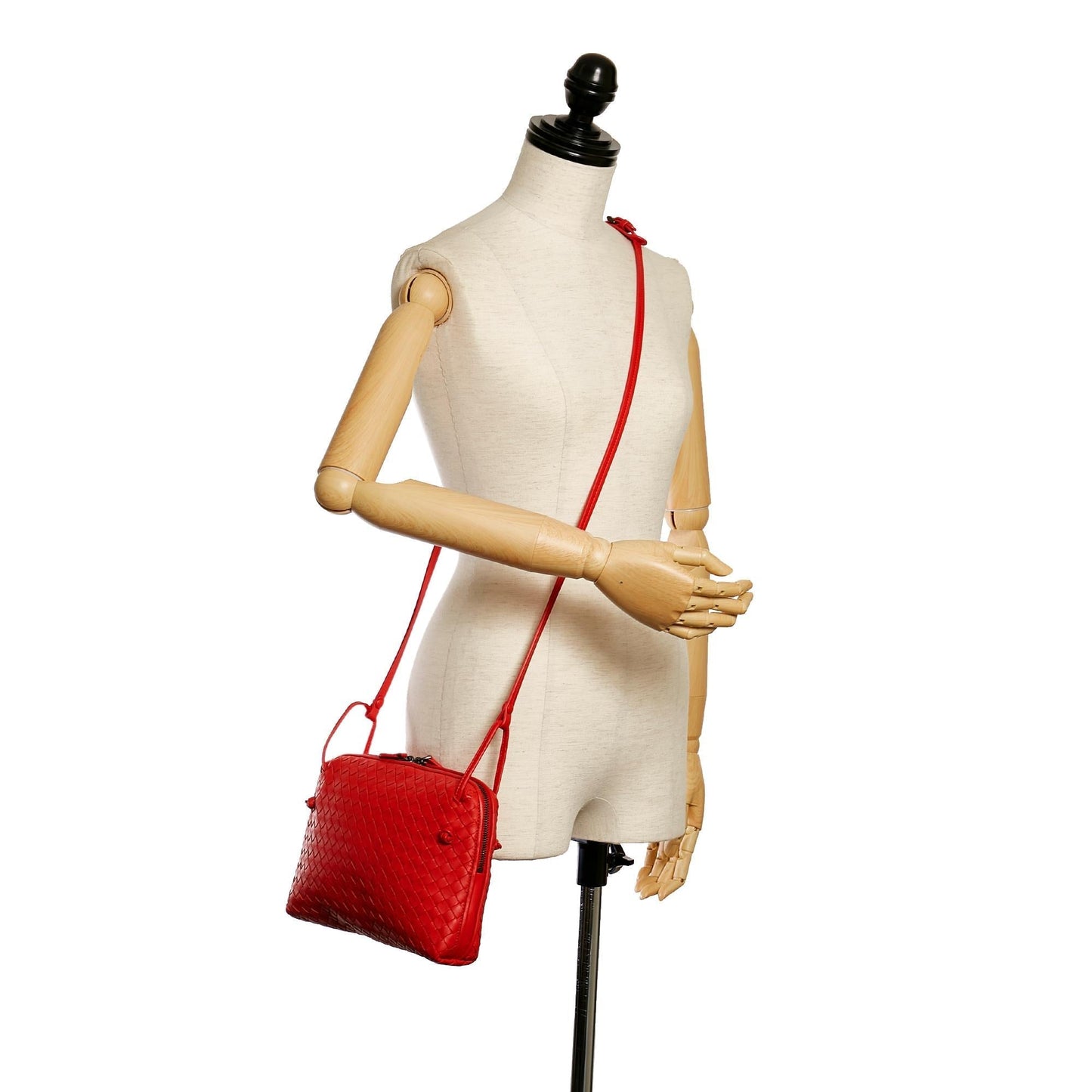 Bottega Veneta Intrecciato Nodini Leather Crossbody Bag (MLB-31417)