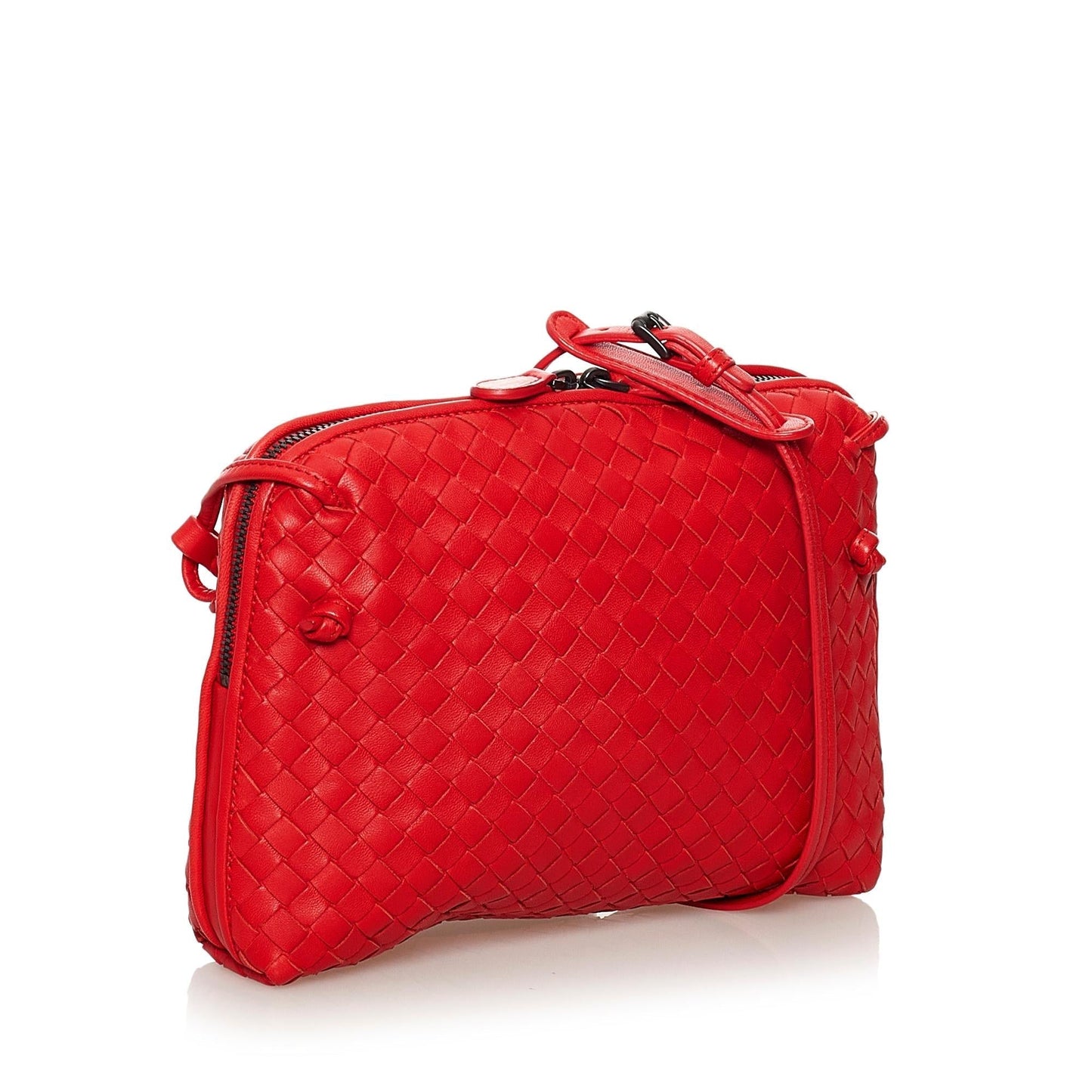 Bottega Veneta Intrecciato Nodini Leather Crossbody Bag (MLB-31417)