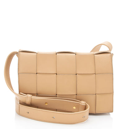 Bottega Veneta Lambskin Cassette Crossbody (SHF-nAVsRl)