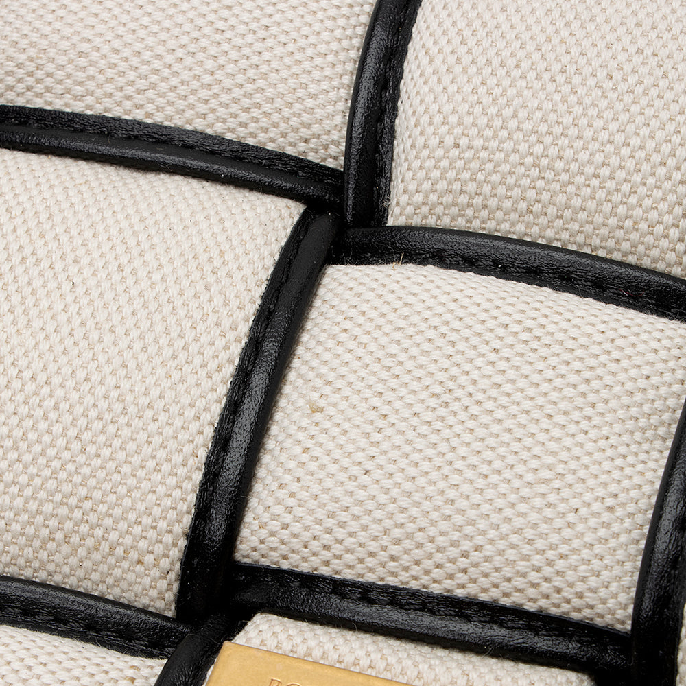 Bottega Veneta Puffed Canvas Cassette Crossbody (SHF-22046)