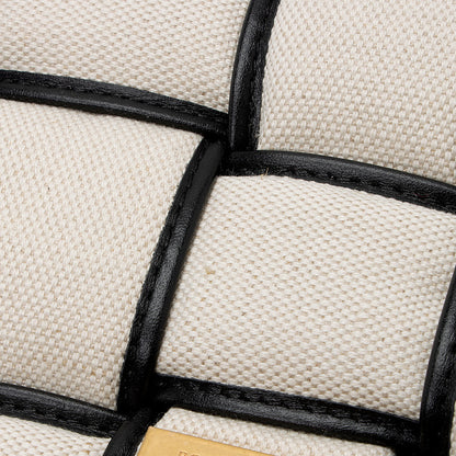 Bottega Veneta Puffed Canvas Cassette Crossbody (SHF-22046)