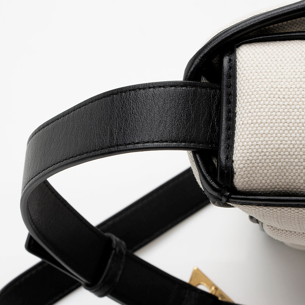 Bottega Veneta Puffed Canvas Cassette Crossbody (SHF-22046)