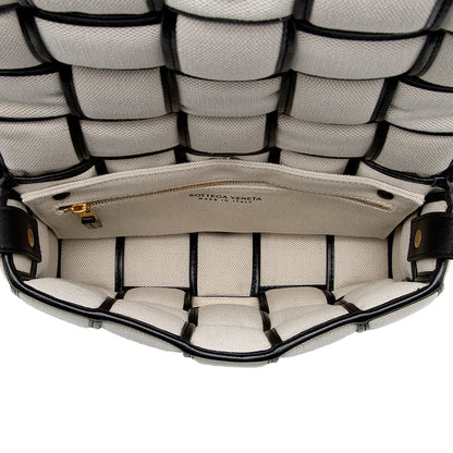 Bottega Veneta Puffed Canvas Cassette Crossbody (SHF-22046)