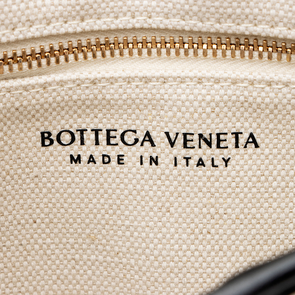 Bottega Veneta Puffed Canvas Cassette Crossbody (SHF-22046)