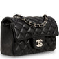 Chanel Classic Flap Lambskin Black Shoulder Bag Style 203