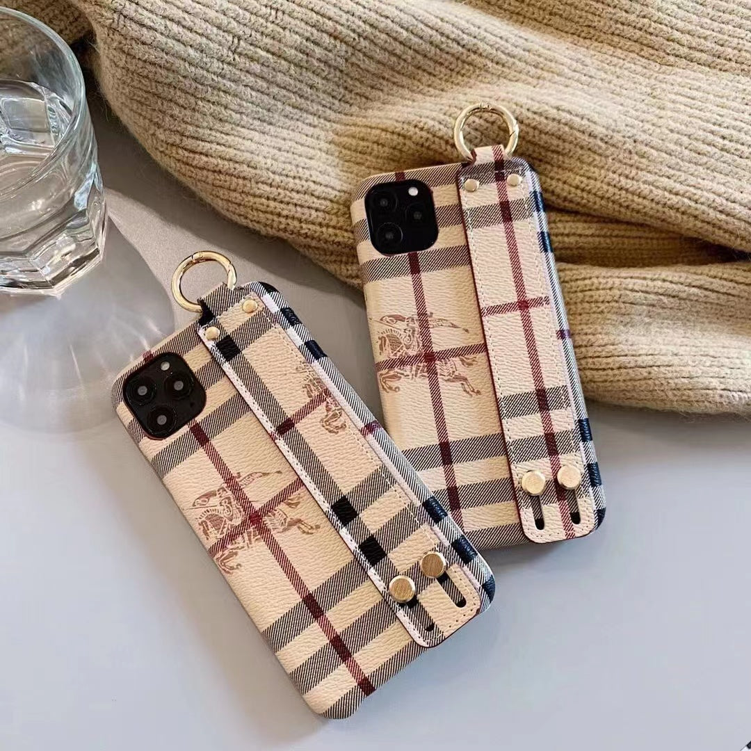Burberry Designer Phone Case Hand Strap for iPhone