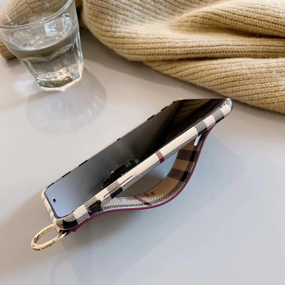 Burberry Designer Phone Case Hand Strap for iPhone