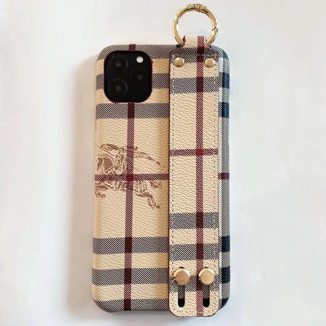 Burberry Designer Phone Case Hand Strap for iPhone