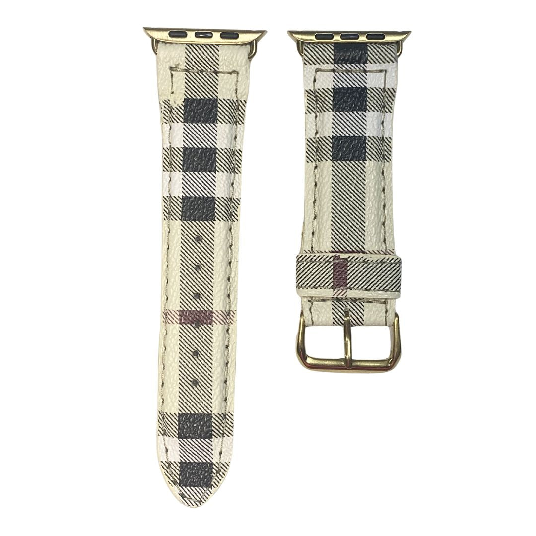 BurBerry Apple Watch Band Cream Upcycled