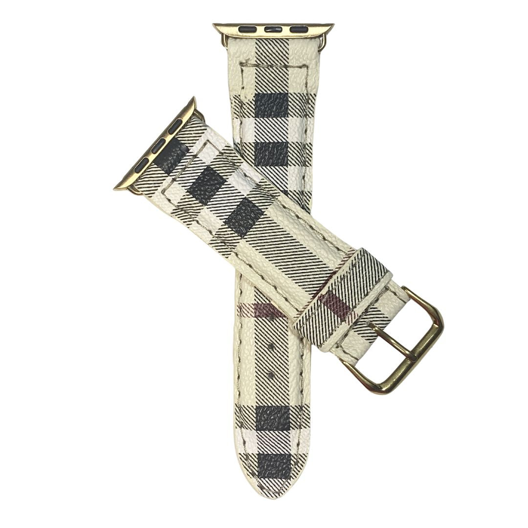 BurBerry Apple Watch Band Cream Upcycled