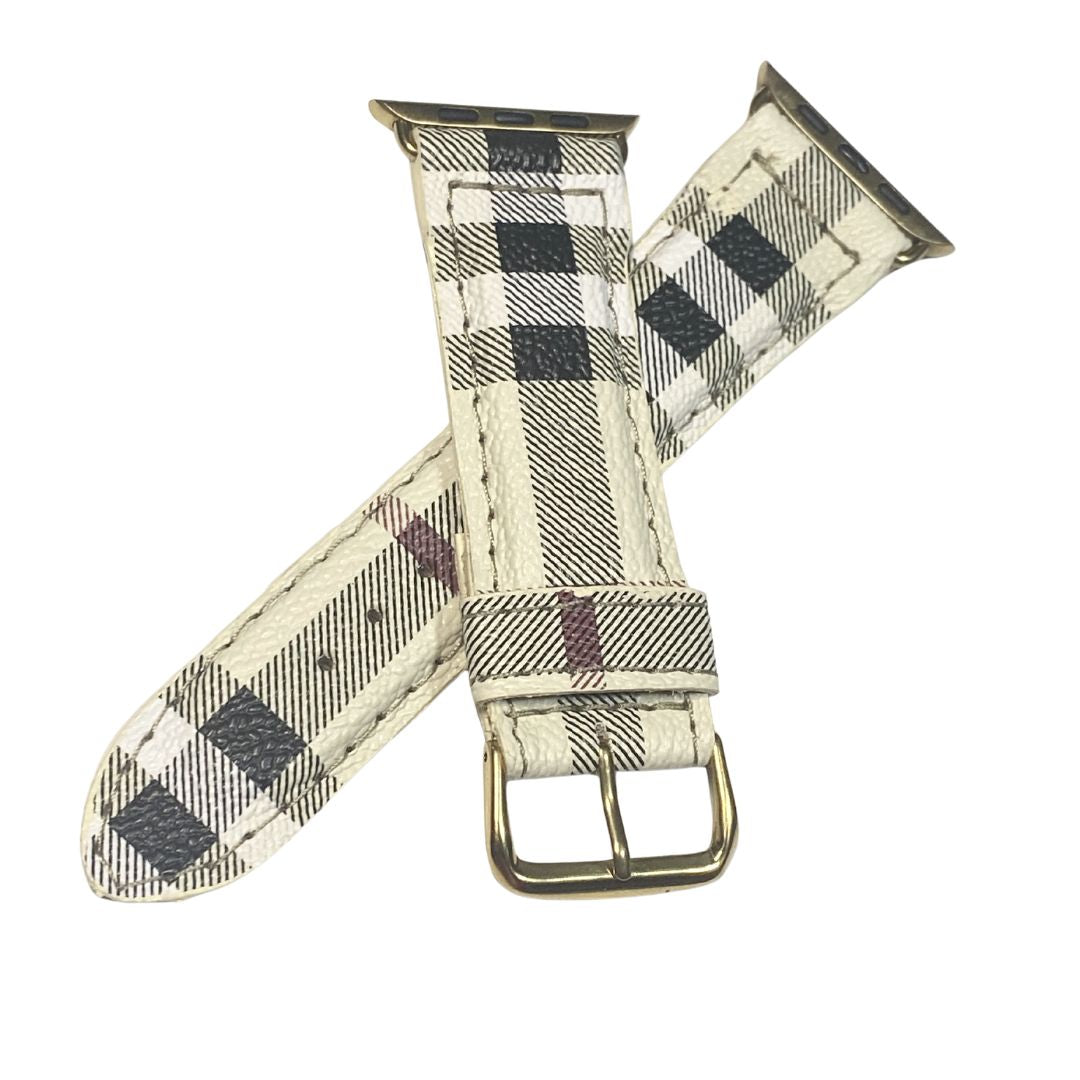BurBerry Apple Watch Band Cream Upcycled