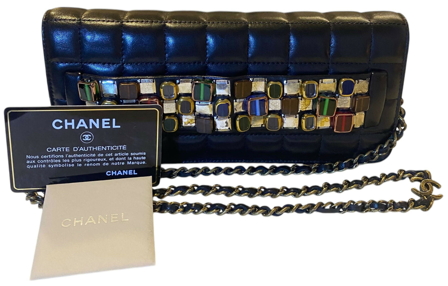 Chanel Luxury Lambskin Black Clutch Style 2