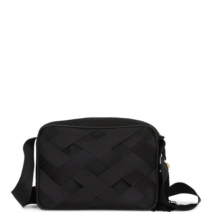 Chanel Ribbon Camera Bag Black Satin Gold Hardware