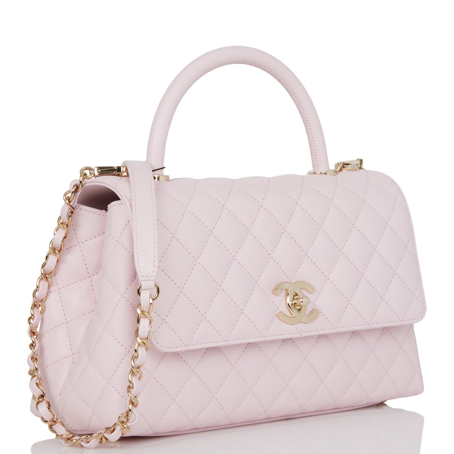 Chanel Coco Handle Caviar Gold Shoulder Bag
