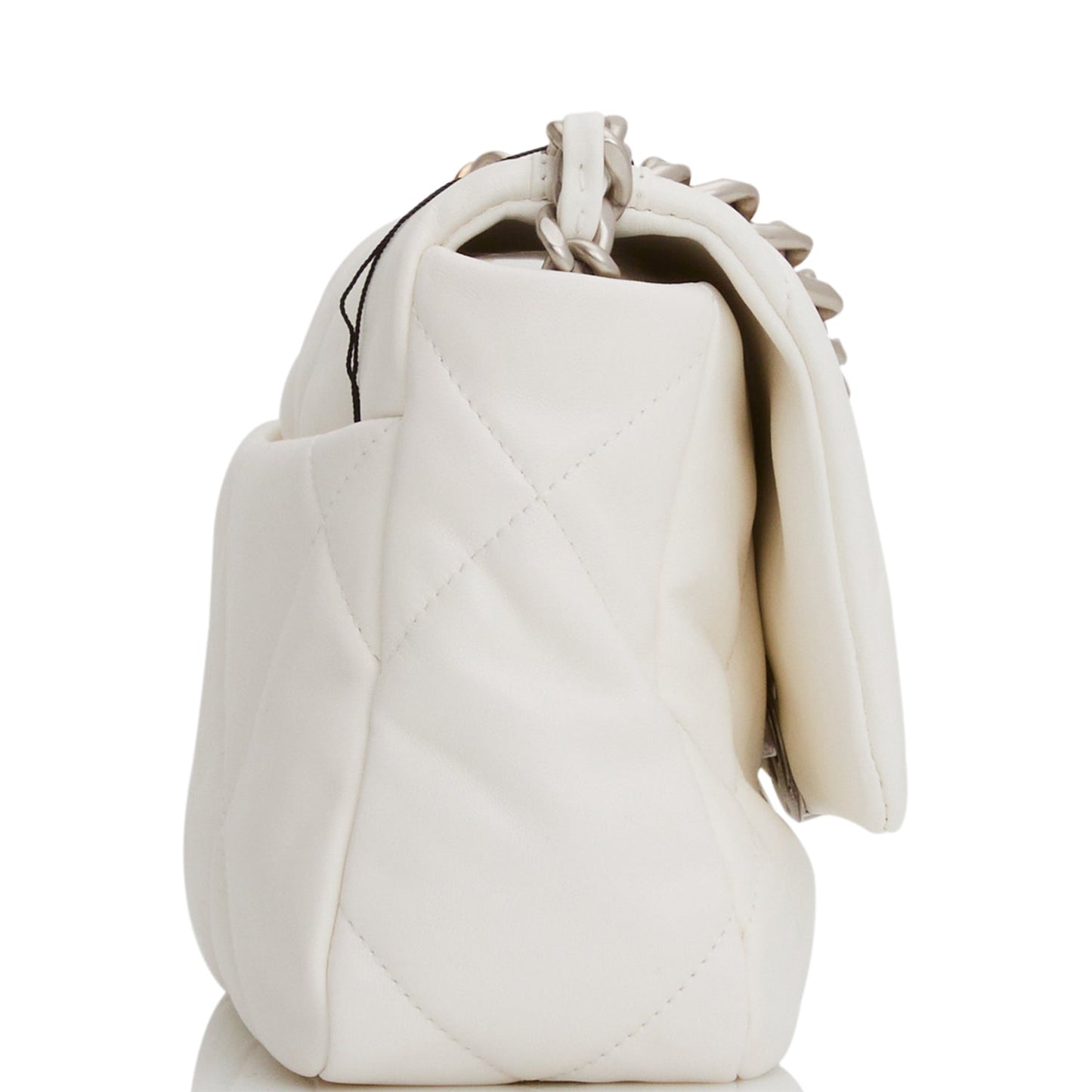 Chanel Medium 19 Flap Bag White Goatskin Mixed Hardware